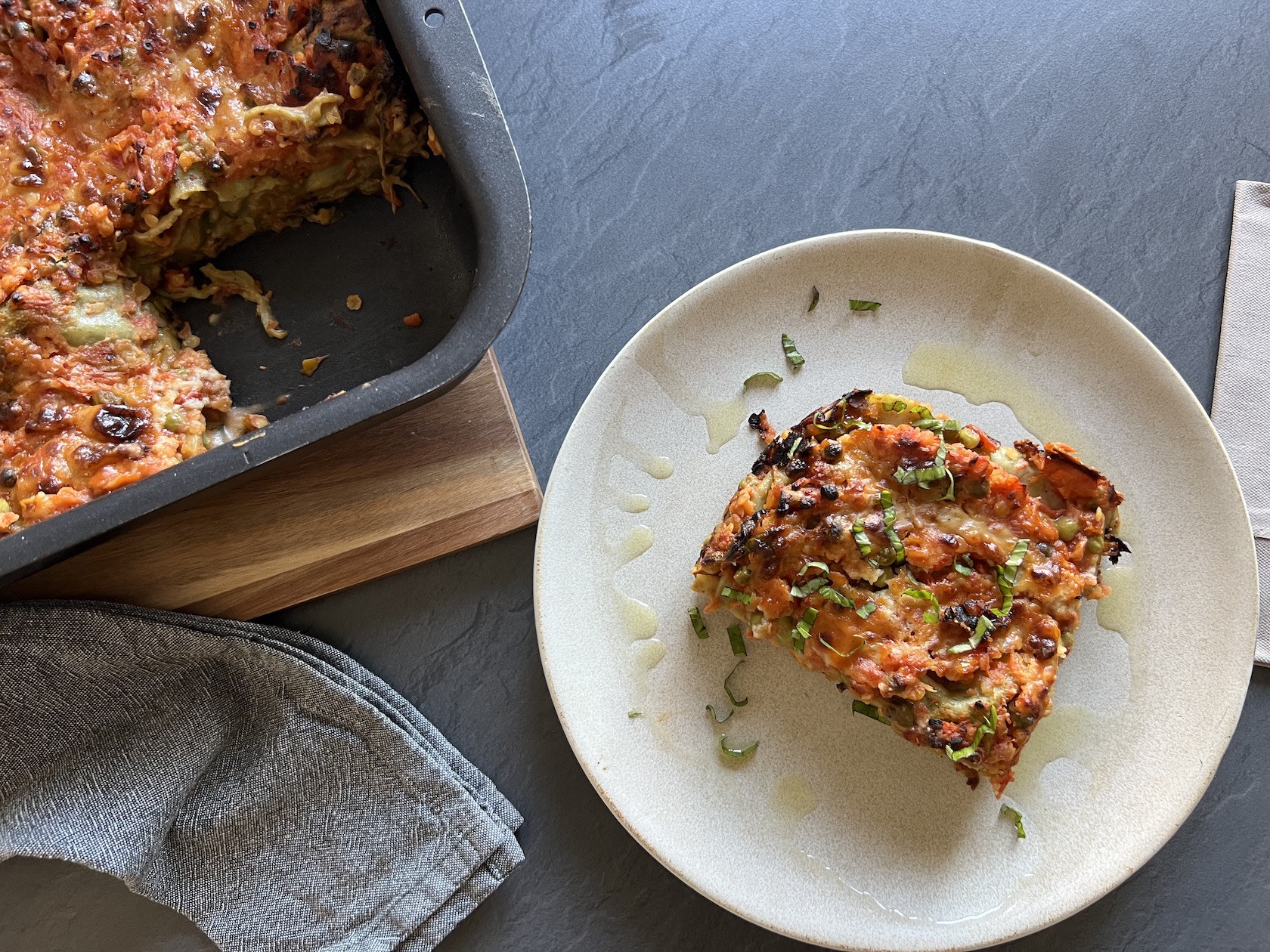 Linsen-Lasagne