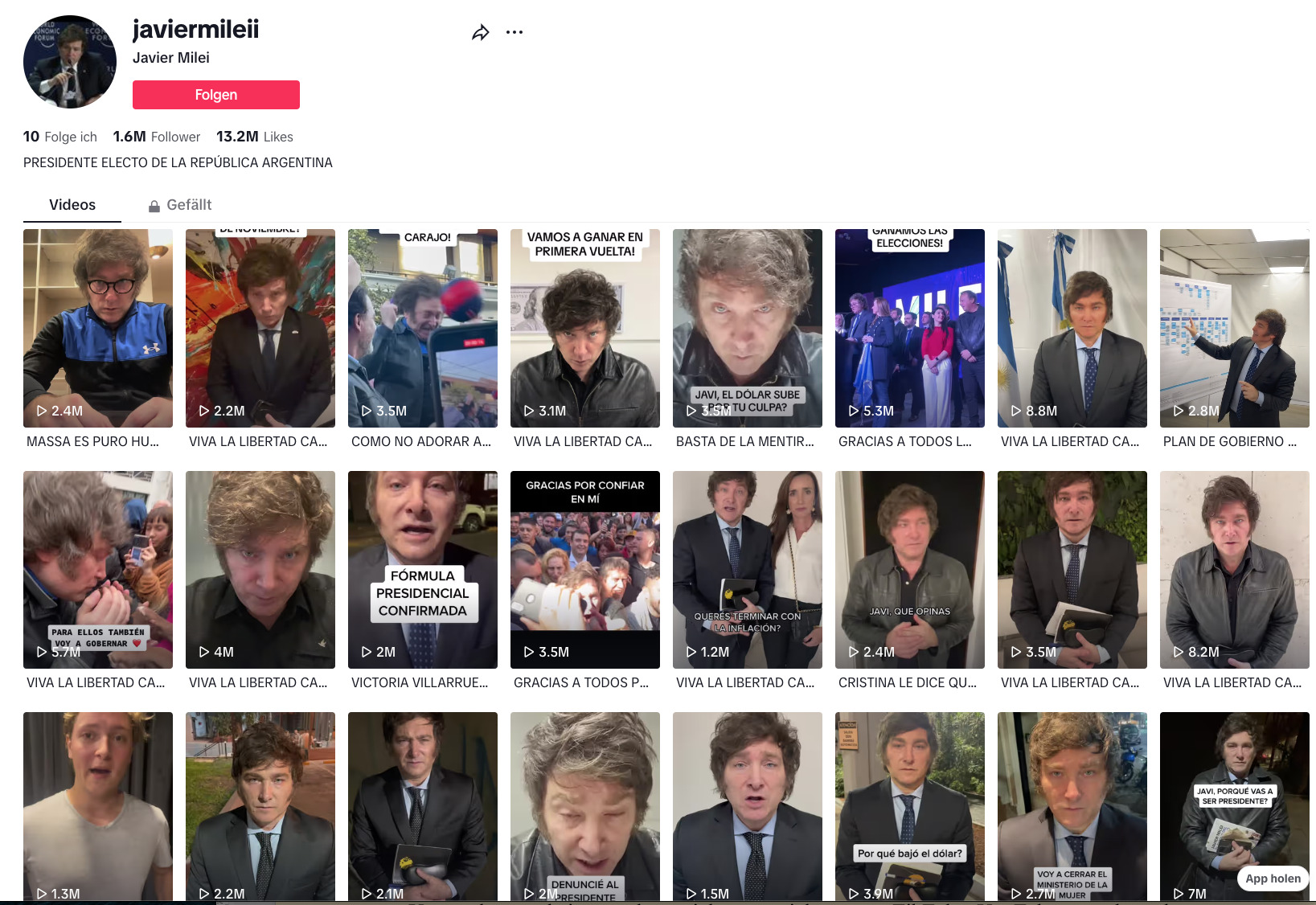 Milei Tiktok