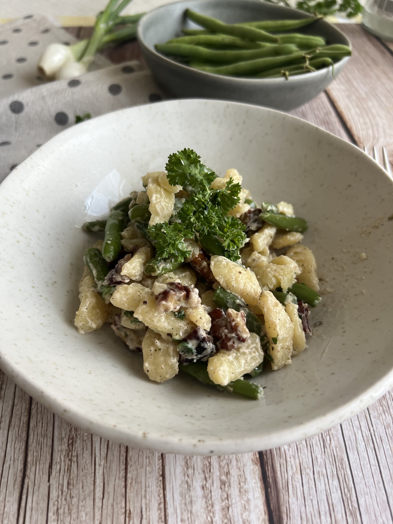 Rezept Spätzlipfanne Bohnen